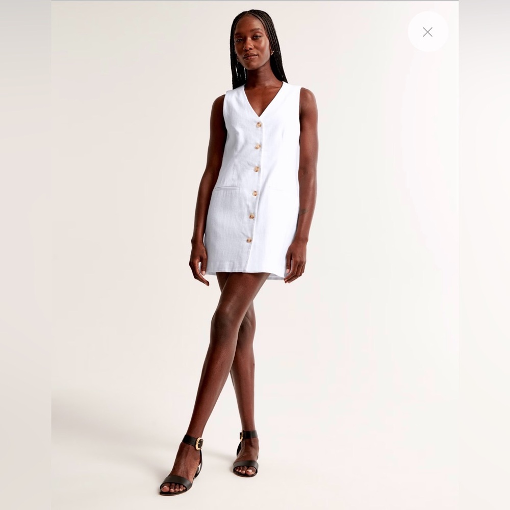 A&F Mara Linen-Blend Vest Mini Dress